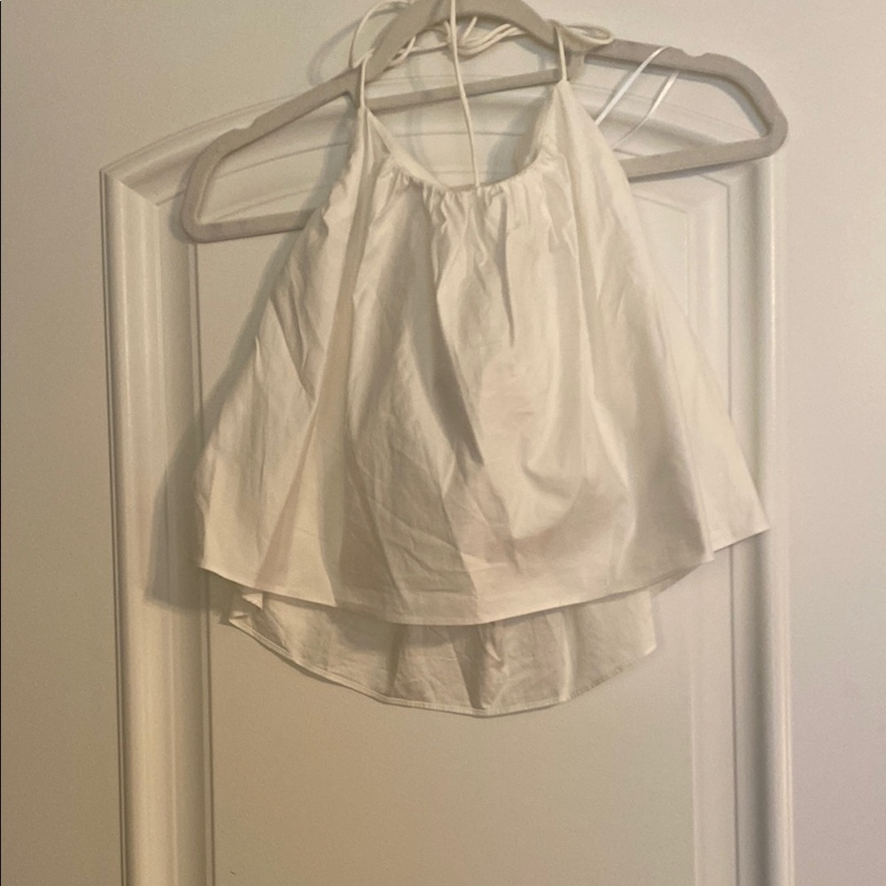 White Halter Top